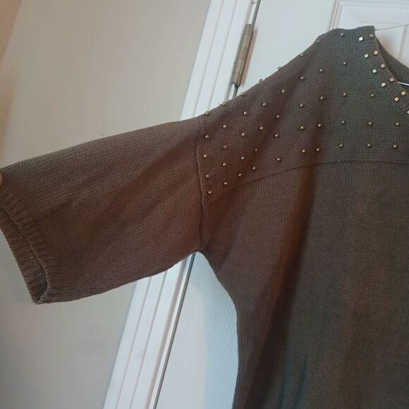 Karma Blue Women's Pull On Sweater Size 3XL Army Green - Picture 4 of 6